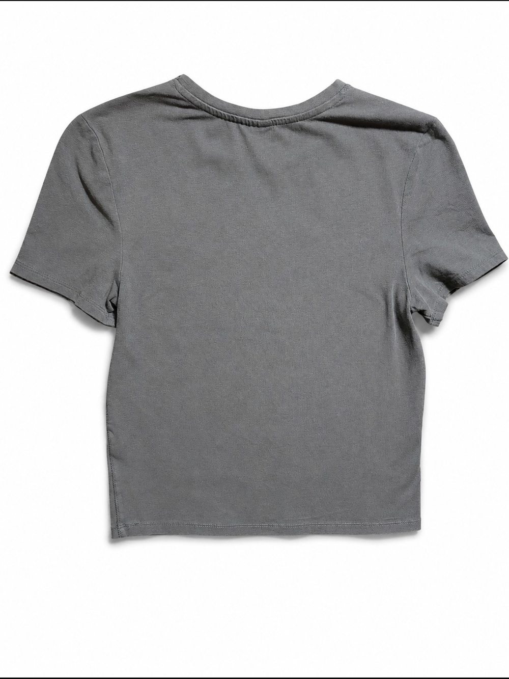 Divided by H&M Gray Ribbed Crew Neck Tee - Picture 3 of 4
